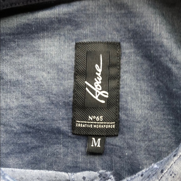 Howe men's blue button up casual shirt - Picture 2 of 3